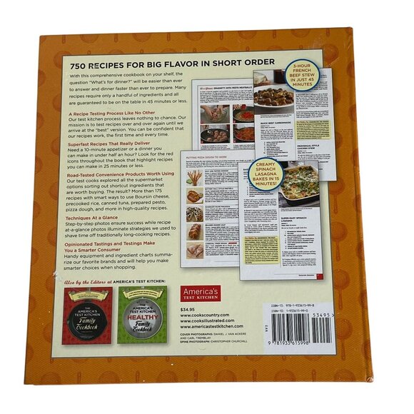 Americas Test Kitchen Quick Family Cookbook Ring Binder 2012 Indexed u - Picture 5 of 8